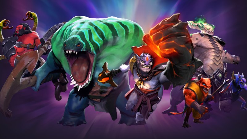 Патч 7.36 Группа героев Dota 2 на обложке обновления 7.36 и второго акта «Павшей короны»
